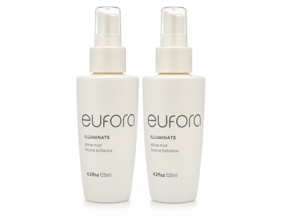2 Eufora Illuminate Shine Mist 4.2 oz 125ml Hair Shine Finishing Spray